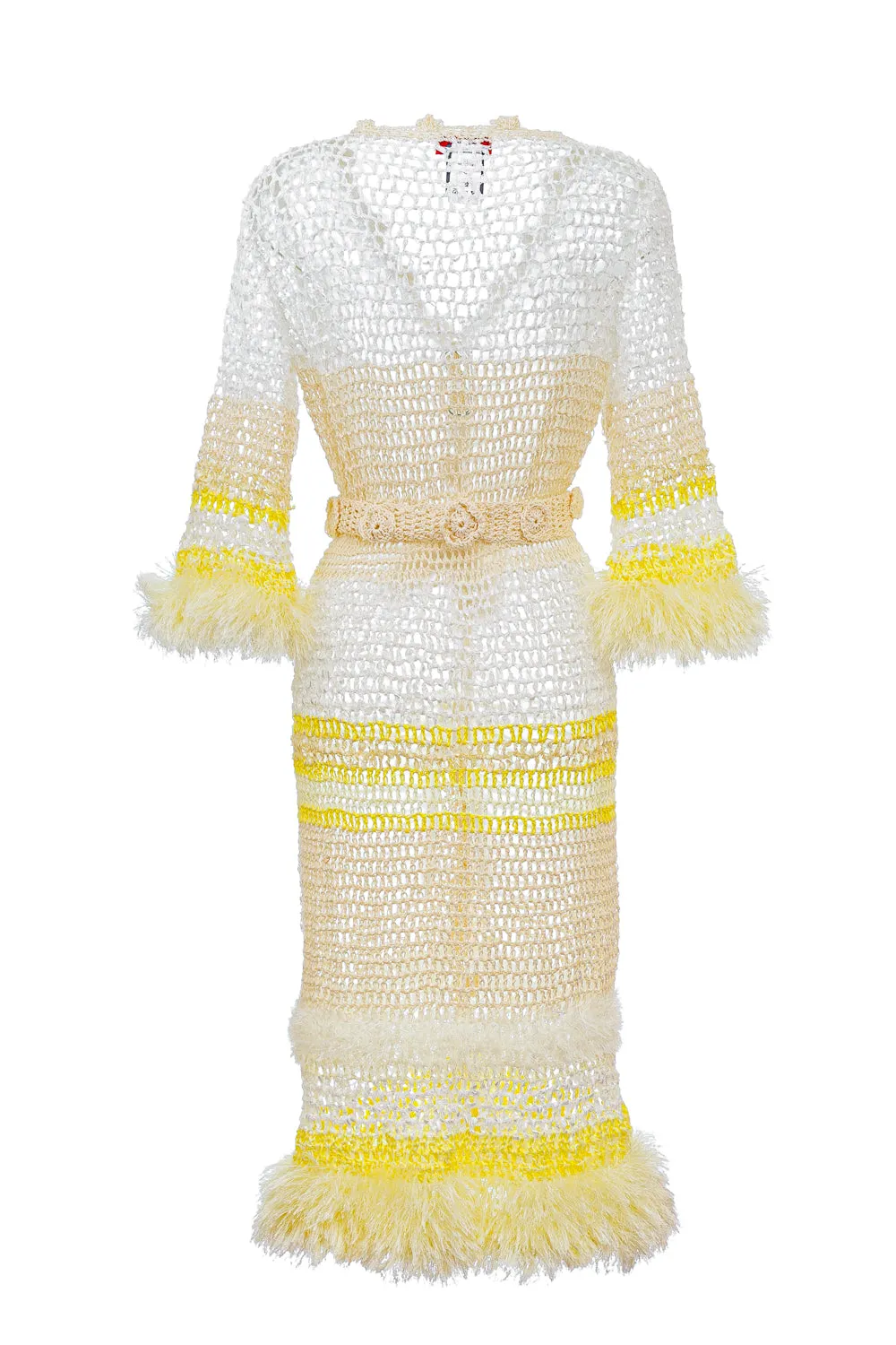 White Malva Handmade Knit Cardigan
