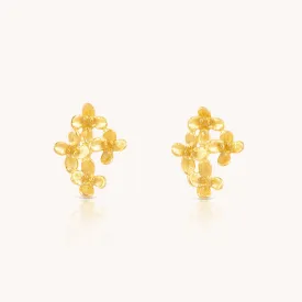 Wildflower Gold Stud Earrings W.