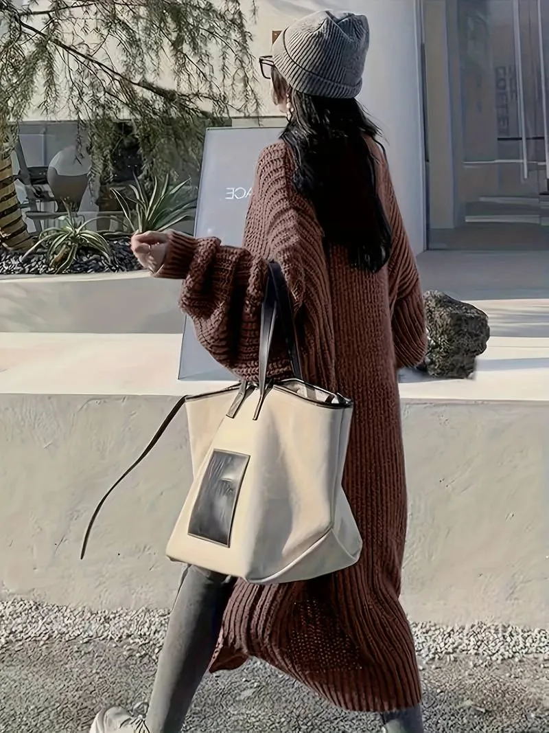 Wren - Drop Shoulder Long Length Cardigan